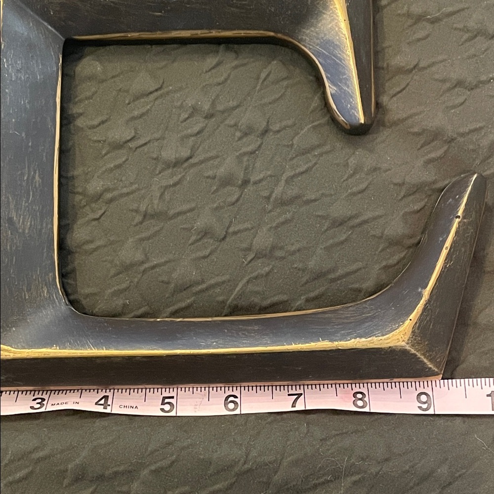 Hobby Lobby Distressed Bronze Letter E Wall Decor - Picture 4 of 4